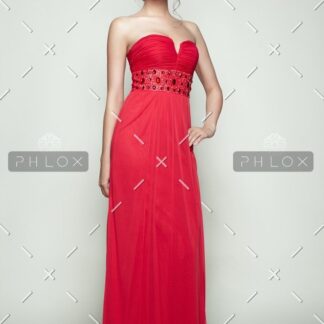 Red Bandeau Maxi Dress
